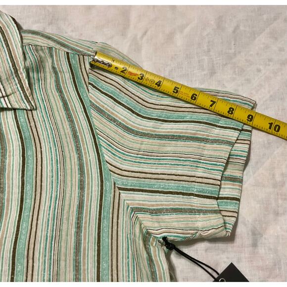 Vince Camuto Short Sleeve Button Up Shirt Men's Double Gauze Size L New - Picture 4 of 9